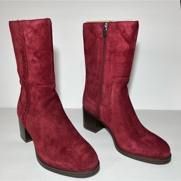 Vince Camuto Zelcinna Water-Repellent Mid-Shaft Suede Boots - Picture 1 of 7